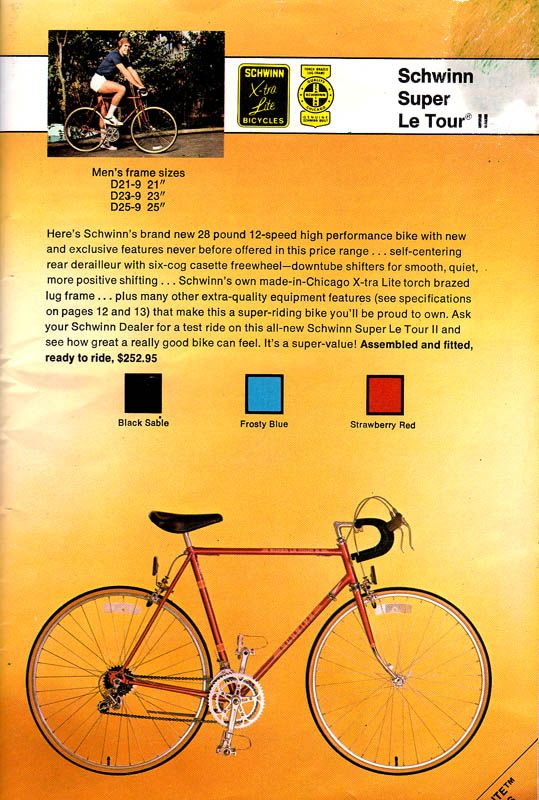 Schwinn Super Le Tour 12.2 Road Bike, Cycling Forums